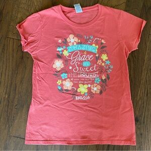 Christian “Amazing Grace” Pink Graphic T-Shirt